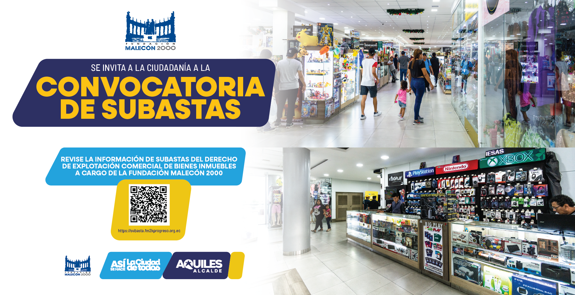 Afiche de la convocatoria de subastas